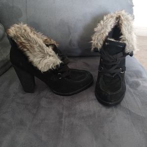 Steve Madden Fur Booties Size 7.5